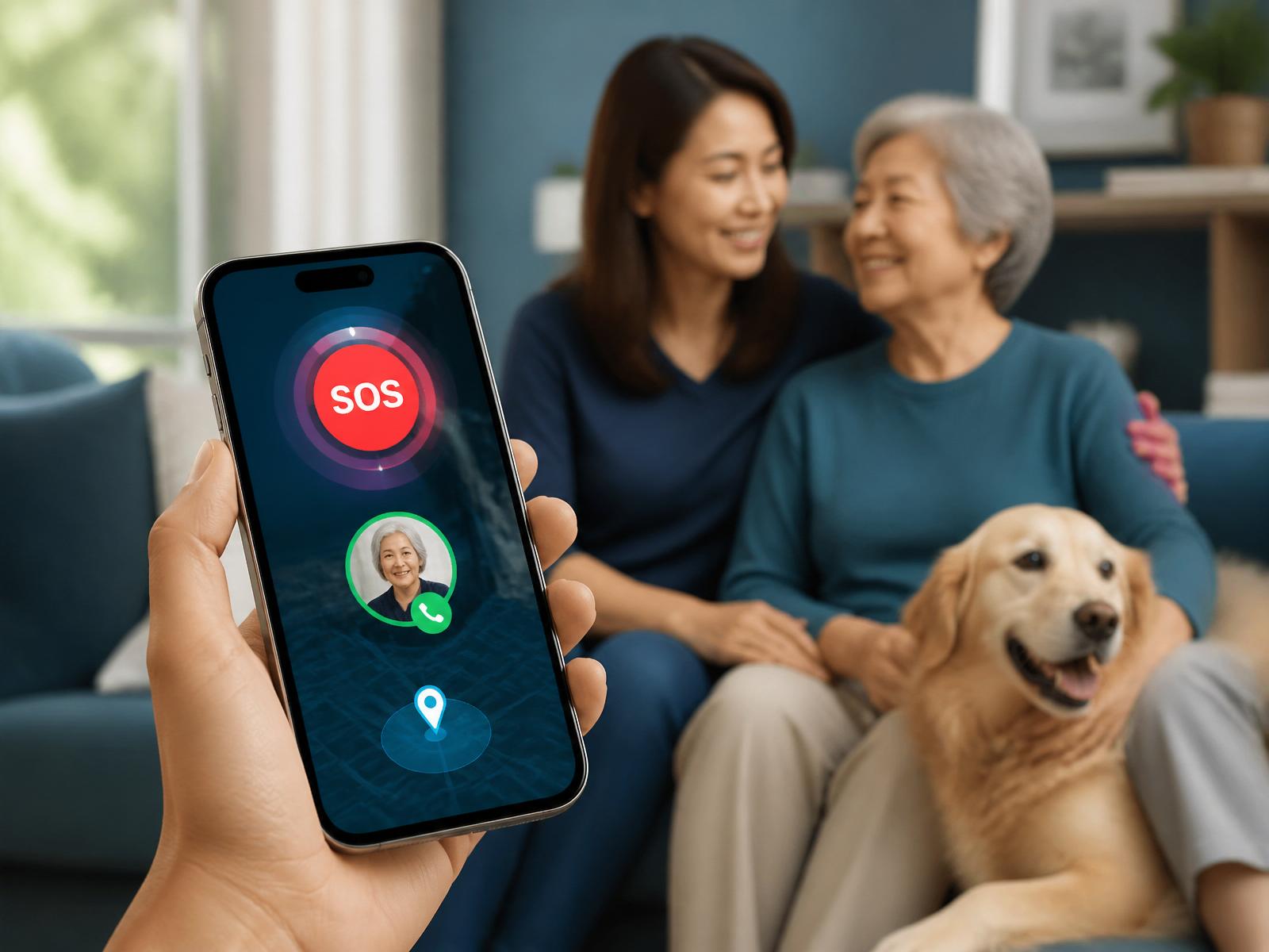 One tap dials help — and streams your live location.